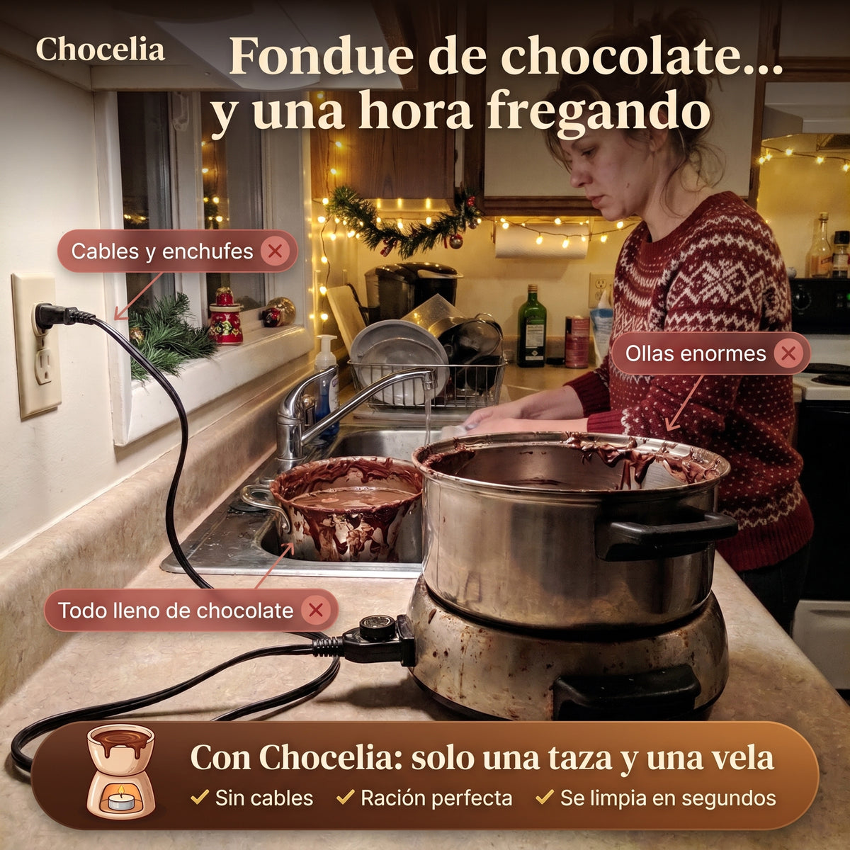 Taza fondue de chocolate